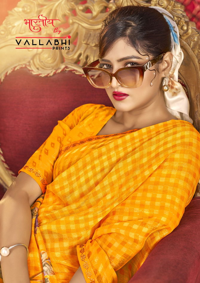 Shivanshi By Vallabhi Printed Designer Chiffon Sarees Wholesale Shop in Surat